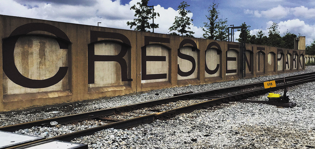 Floodwall at Crescent Park, New Orleans